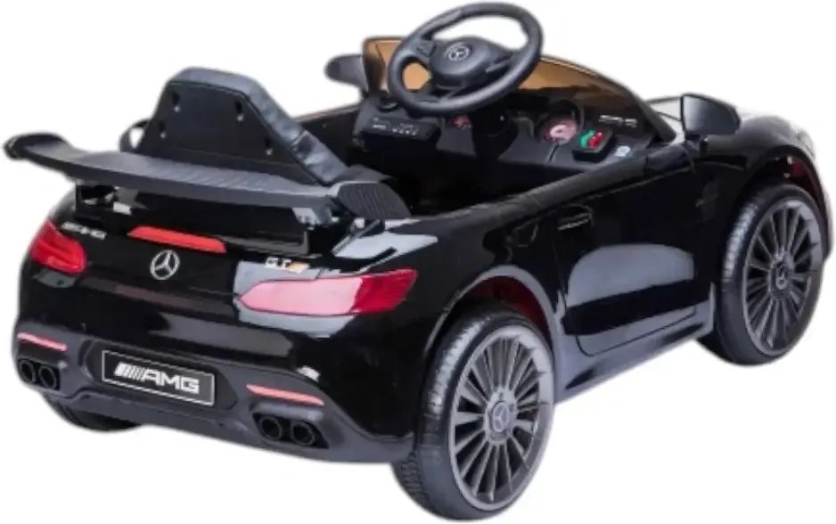 Masinuta Electrica cu acumulator pentru copii NOVOKIDS™ Mercedes AMG GTR , Roti din Cauciuc EVA, 3-8 ani , usi cu deschidere , Baterie12V, 2 Viteze,