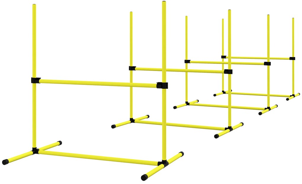 PawHut Sport de agilitate pentru câini set de 4 obstacole profesionale cu sistem de fixare la sol sac de transport inclus | Aosom Romania