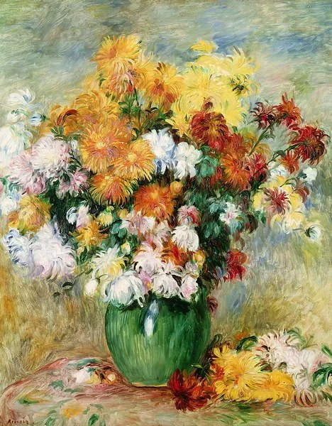 Reproducere Bouquet of Chrysanthemums, c.1884, Pierre Auguste Renoir