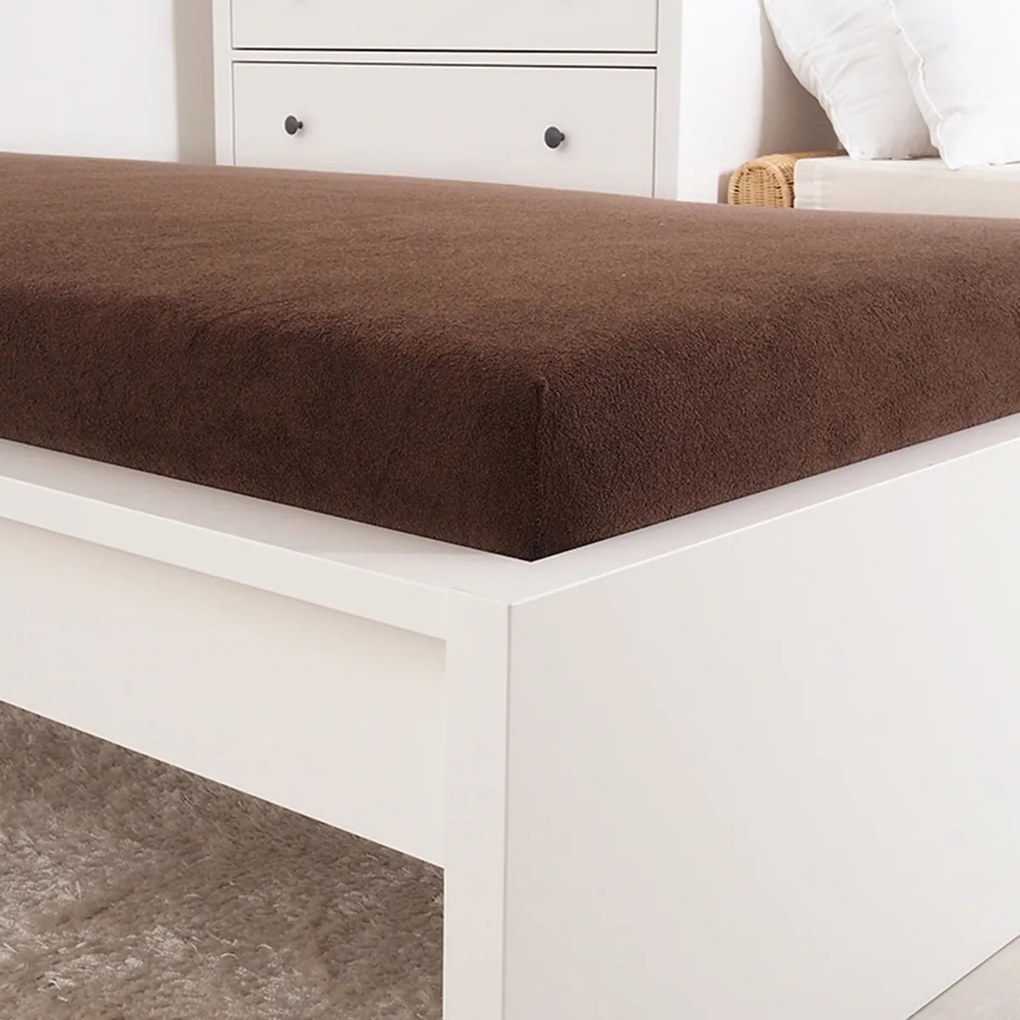 Cearșaf de pat 4Home frotir Ideal maro închis , 180 x 200 cm, 180 x 200 cm