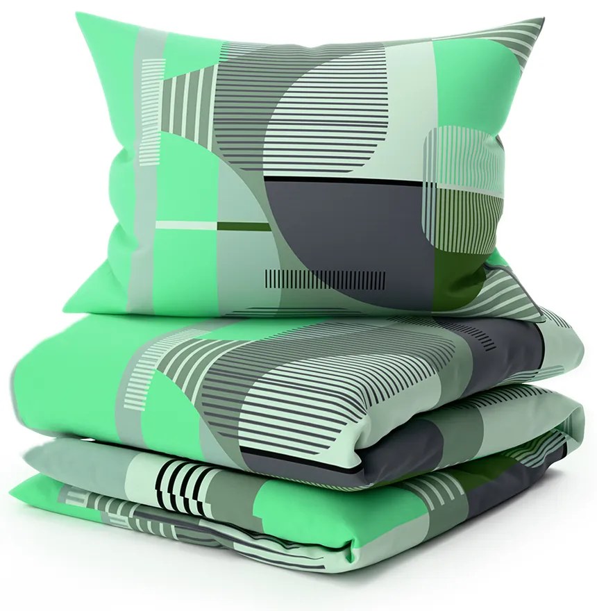 Lenjerie de pat din bumbac ORVION verde Dimensiune lenjerie de pat: 70 x 90 cm | 140 x 200 cm