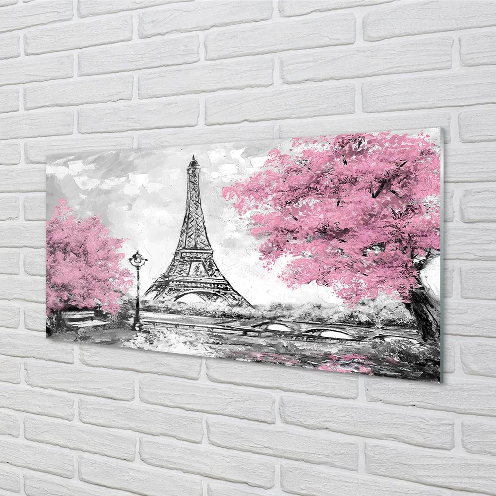 Tablouri acrilice copac primăvară Paris
