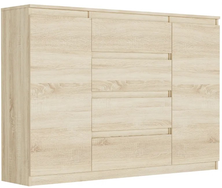 Comoda spațioasă R-140-S4 - diferite variante de culori sonoma mix alb