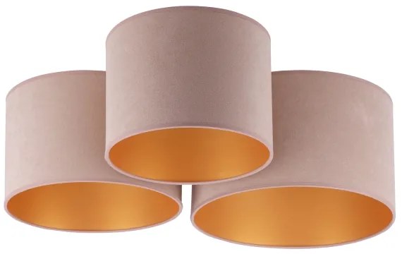 Duolla - Plafonieră ROLLER TRIO 3xE27/60W/230V maro