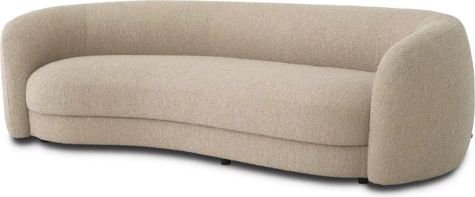 Canapea curbata design LUX Blaine, boucle sand