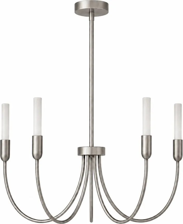 Candelabru cu 5 brate AUGUSTINE nickel/alb