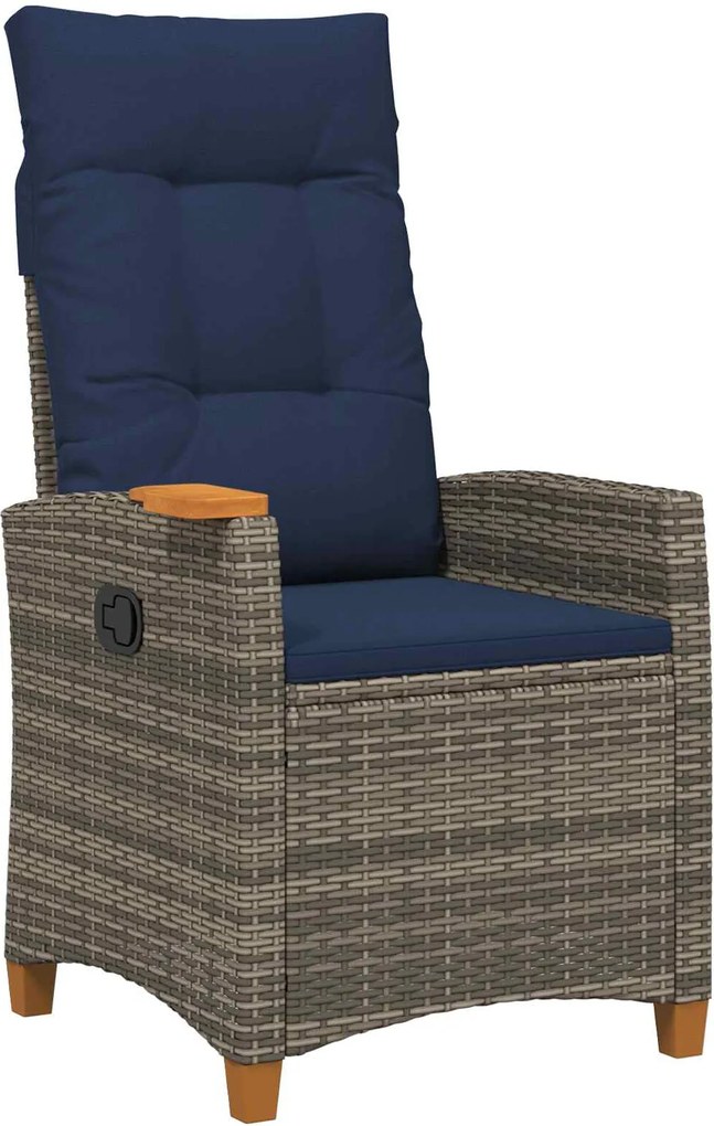 vidaXL Scaun reclinabil cu placă pentru ceai cu pernă 62 x 64 x 112 cm