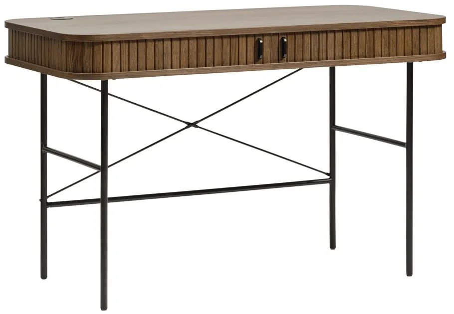 Birou cu aspect de lemn de stejar 60x120 cm Nola – Unique Furniture