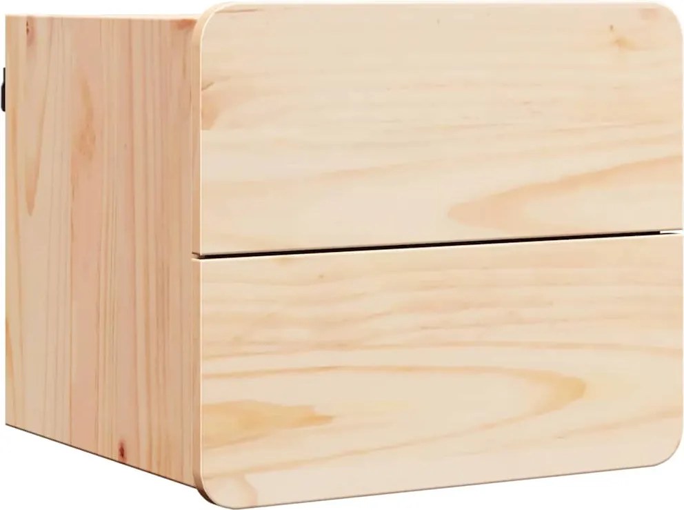 vidaXL Noptieră cu sertar Maro 39 x 34 x 33 cm Lemn masiv de pin