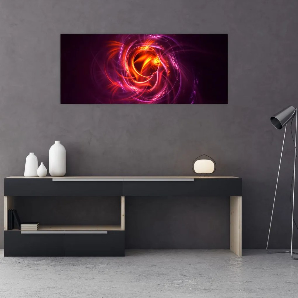 Tabloul cu abstracțiune modernă care luminează (120x50 cm)