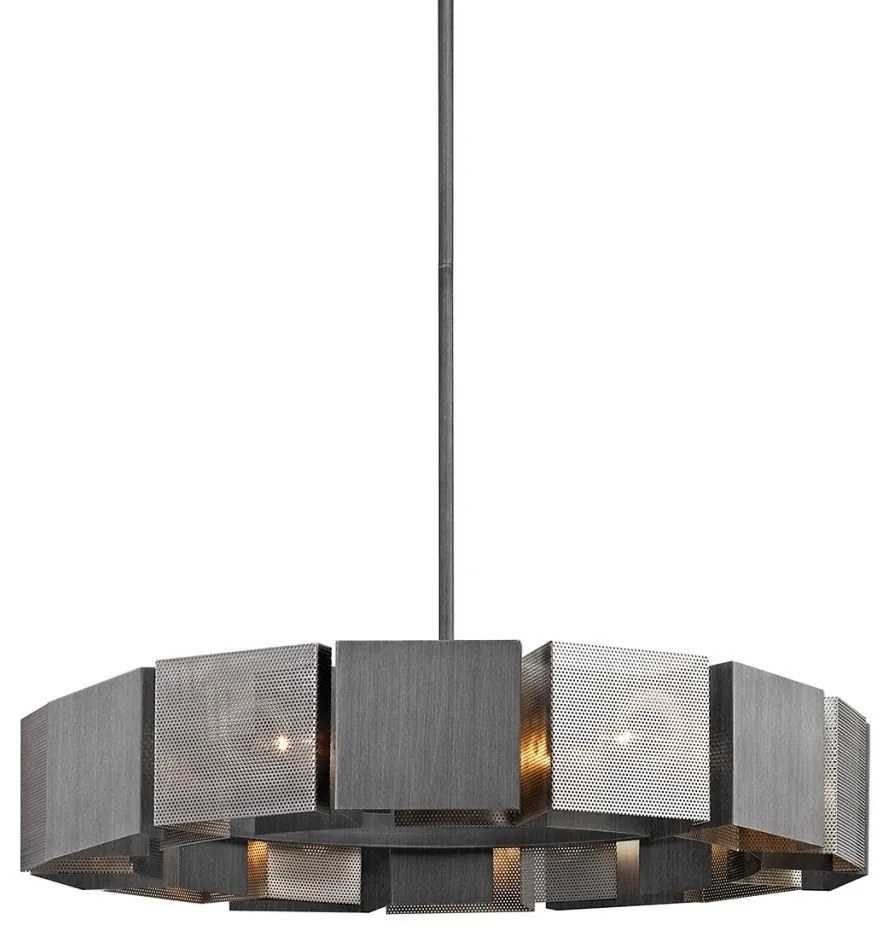 Candelabru design industrial-modern IMPRESSION cu 14 surse de lumina