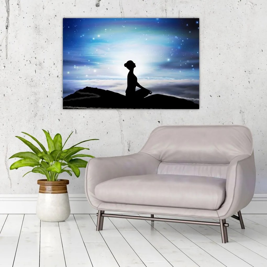 Tablou - Femaia meditând (90x60 cm)