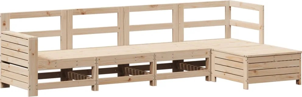 vidaXL Set canapea de grădină, 5 piese, lemn masiv de pin