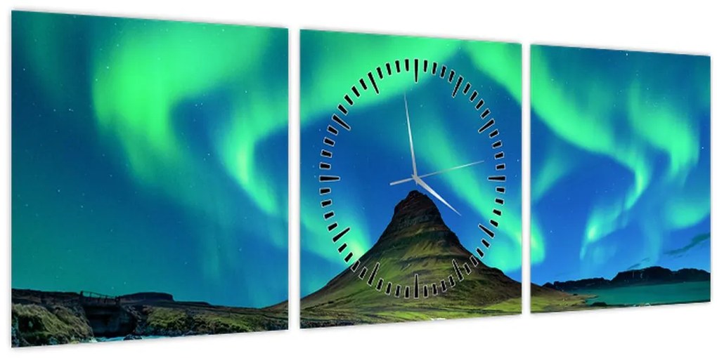 Tablou - Kirkjufell, Islanda (cu ceas) (90x30 cm)