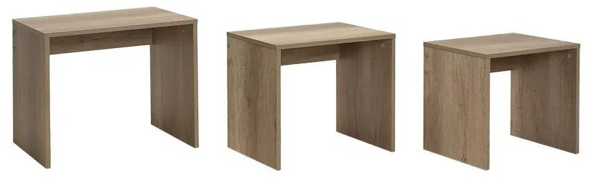 Set 3buc. măsuțe cafea Losuku 2 (nuc deschis). 1094309