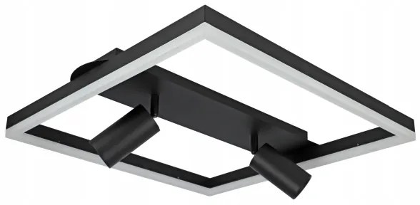 Plafonieră LED 38W/230V + 2x GU10/30W, neagră