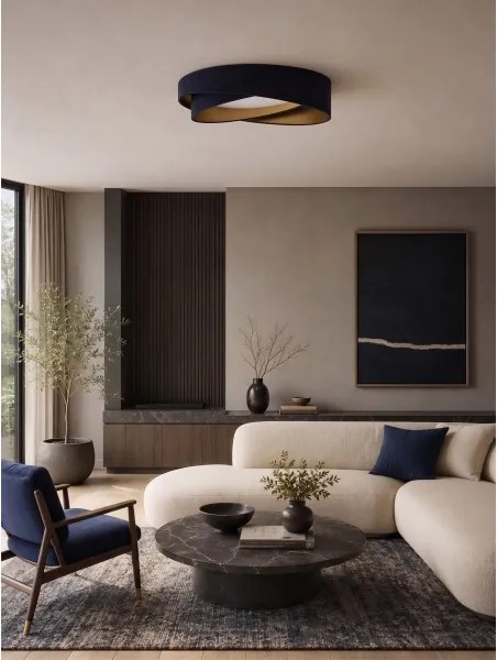 BRILAGI - Corp de iluminat LED dimabil VELVET TWIST LED/36W/230V CCT Ø 65 cm WT alb/albastru/auriu + telecomandă