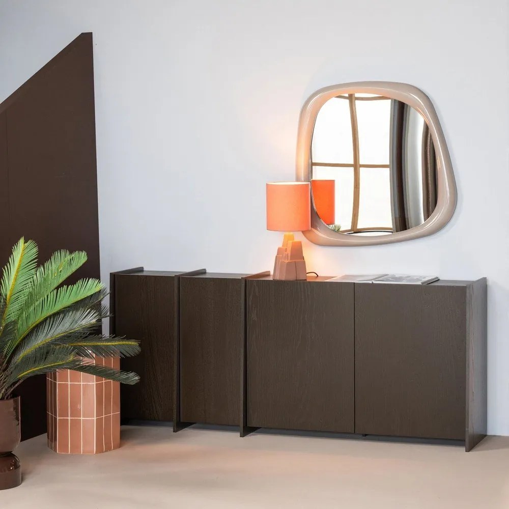 Comodă maro închis cu aspect de lemn de frasin 200x85x44 cm Brock – WOOOD