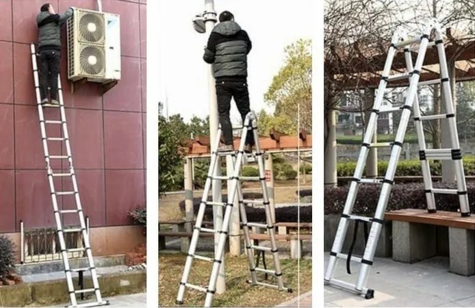 Scara telescopică, 2 x 2,5 m, XXL