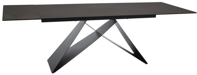 Masa extensibila Westin Ceramic OSSIDO BRUNO maro/negru mat L160-240 cm