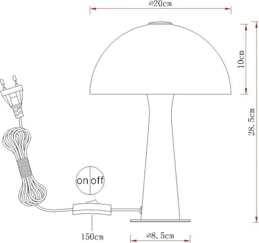 Globo 50670108 - Lampă de masă JULIA 1xE14/25W/230V neagră