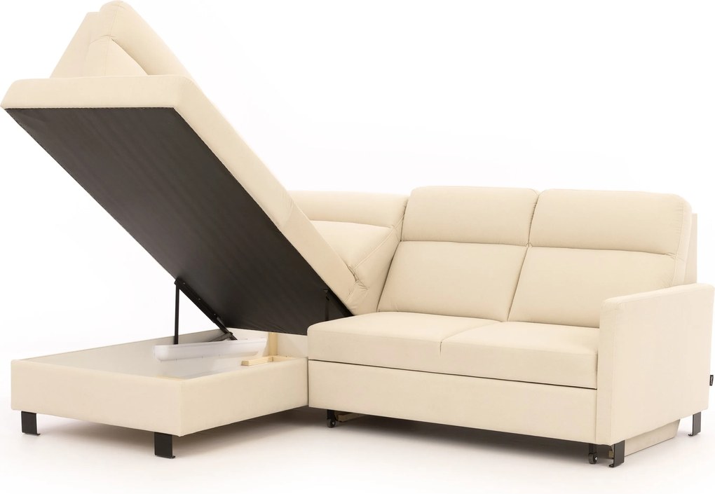 Colțar Loario L stânga cu braț îngust - țesătură crem Sand 03