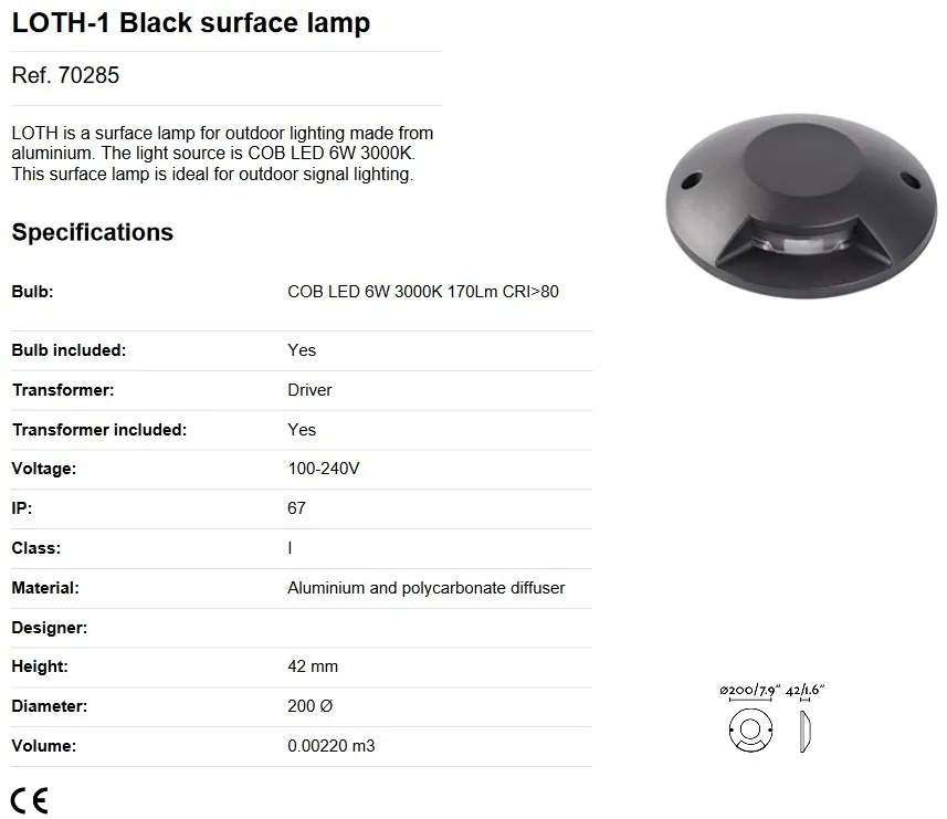 Spot LED / Corp semnalizare de iluminat exterior IP67 LOTH-1