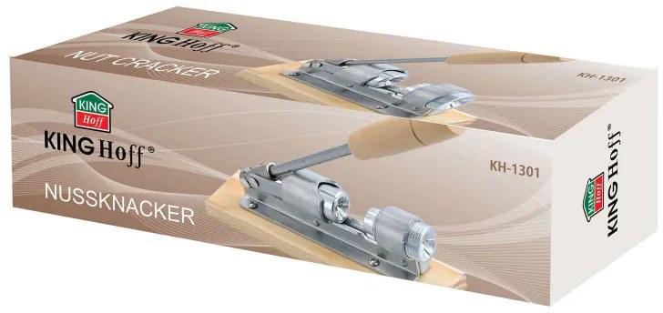 Spargator manual pentru nuci Kinghoff KH 1301, Material Otel/Lemn