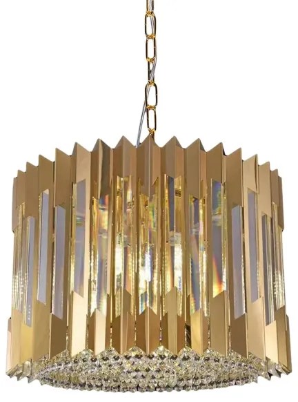 Lustră pe lanț RITZ 7xE14/40W/230V d. 42 cm auriu