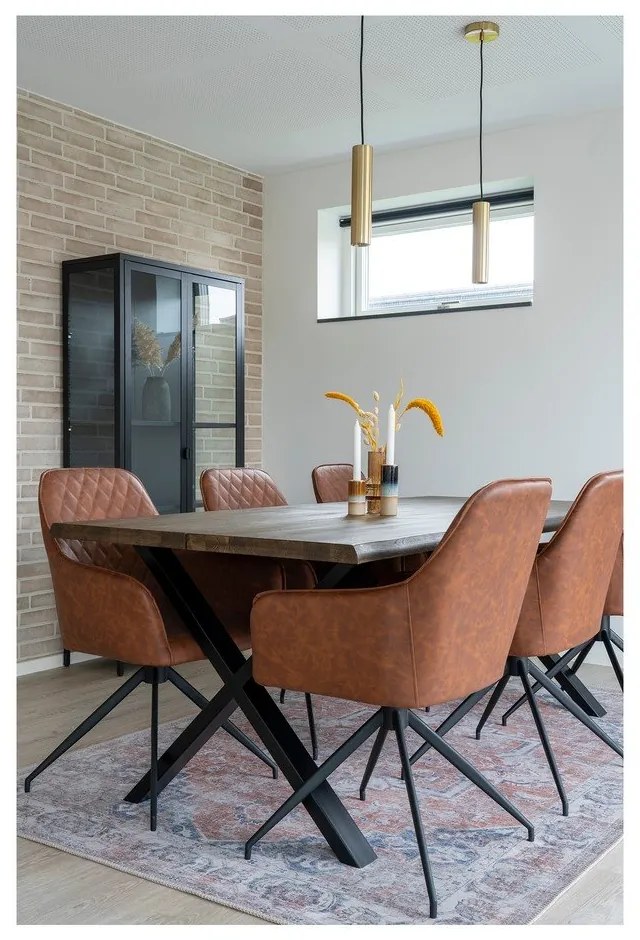 Scaun de sufragerie maro deschis tapițat Harbo – House Nordic