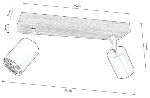 Spot de tavan Spot-Light DO2910256 MANARA 2xGU10/5W/230 nuc