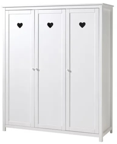 Set Mobilier Cameră Copii AMORI, 3 Piese, Alb, Stil Romantic – Vipack