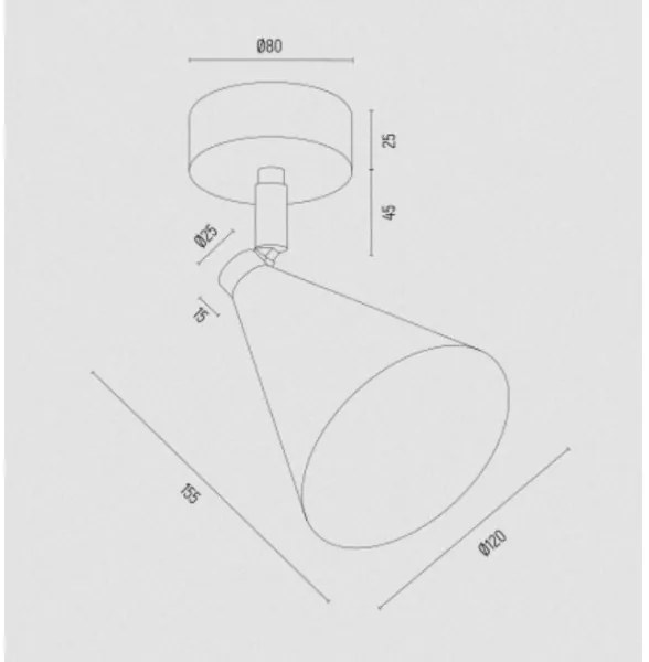 Spot LUCINDA 1xE14/7W/230V negru/auriu Argon 8279