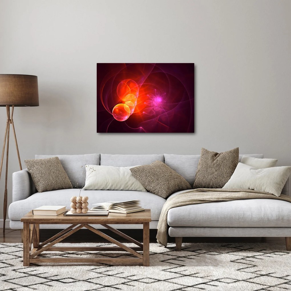 Tabloul modern cu abstracțiune roz (70x50 cm)