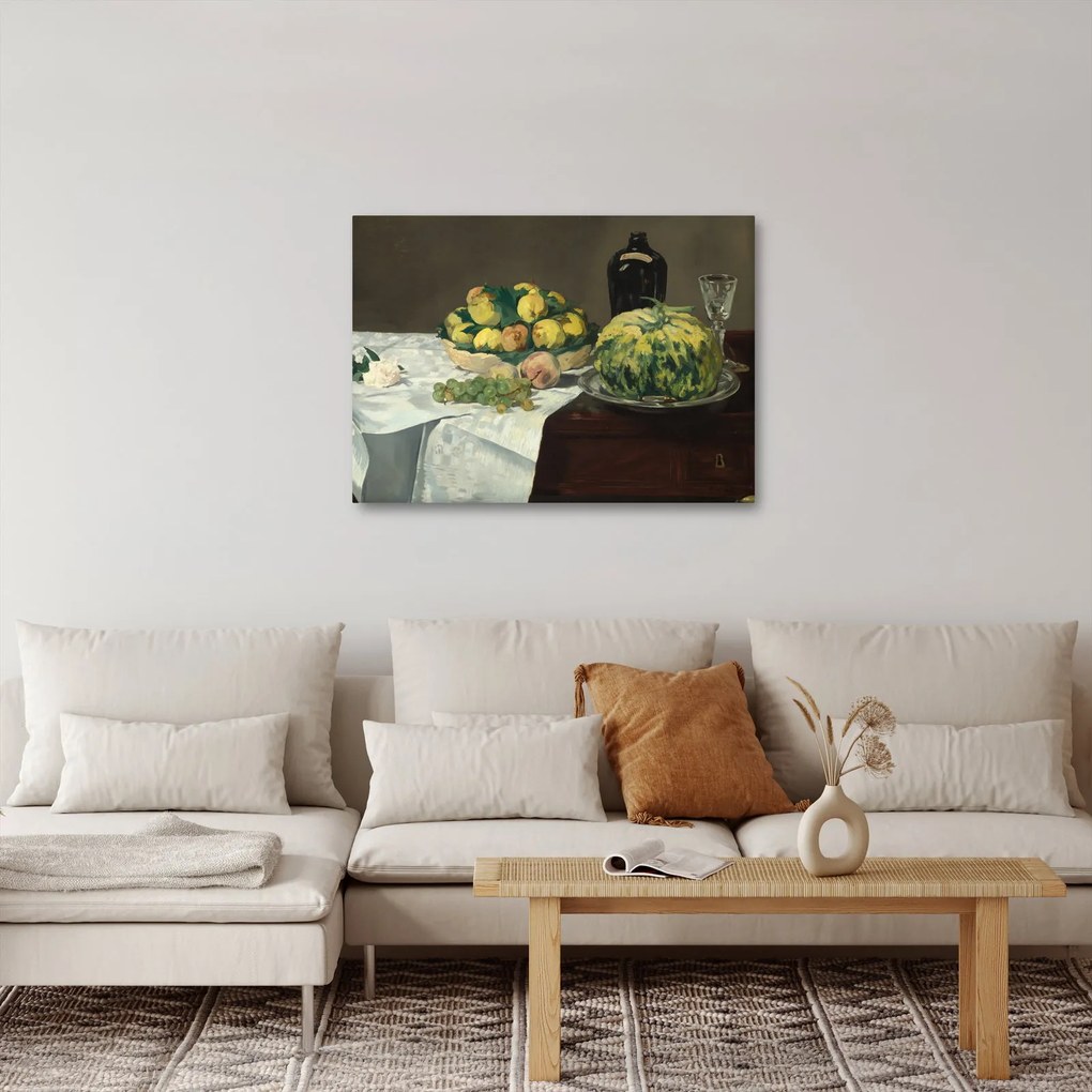 Tablou - Edouard Manet, Still Life with Melon and Peaches, reproducere (70x50 cm)