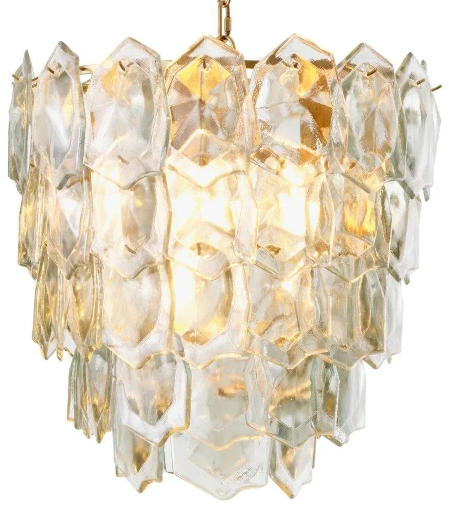 Candelabru LUX, Otel Alama Vintage, Sticla Transparenta, Elias