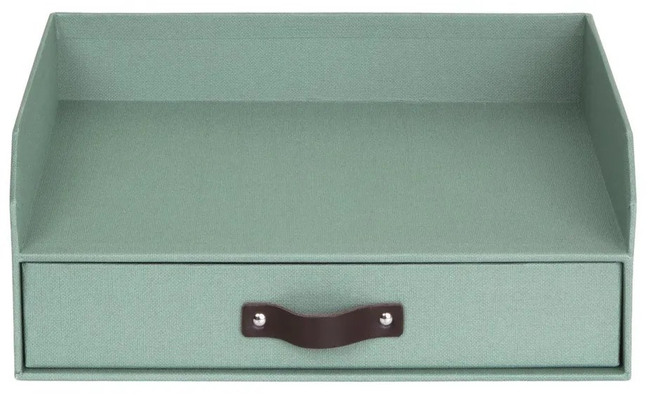 Organizator verde pentru sertar/pentru documente din carton Walter Canvas Paper Laminate – Bigso