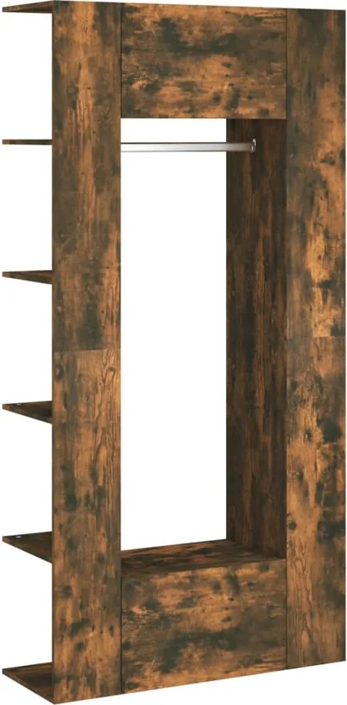 vidaXL Dulapuri de hol, 2 buc., stejar afumat, lemn prelucrat