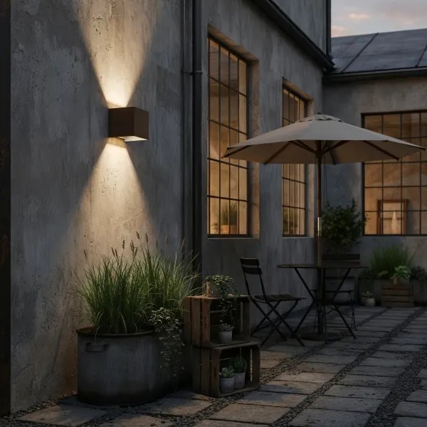 Aplică LED de exterior Ideal Lux ATOM LED/12W/230V IP54 maro