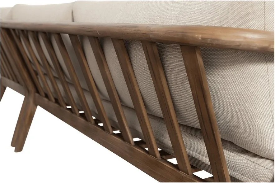 Canapea de grădină maro tapițată (în formă de ”L”) Biam – WOOOD