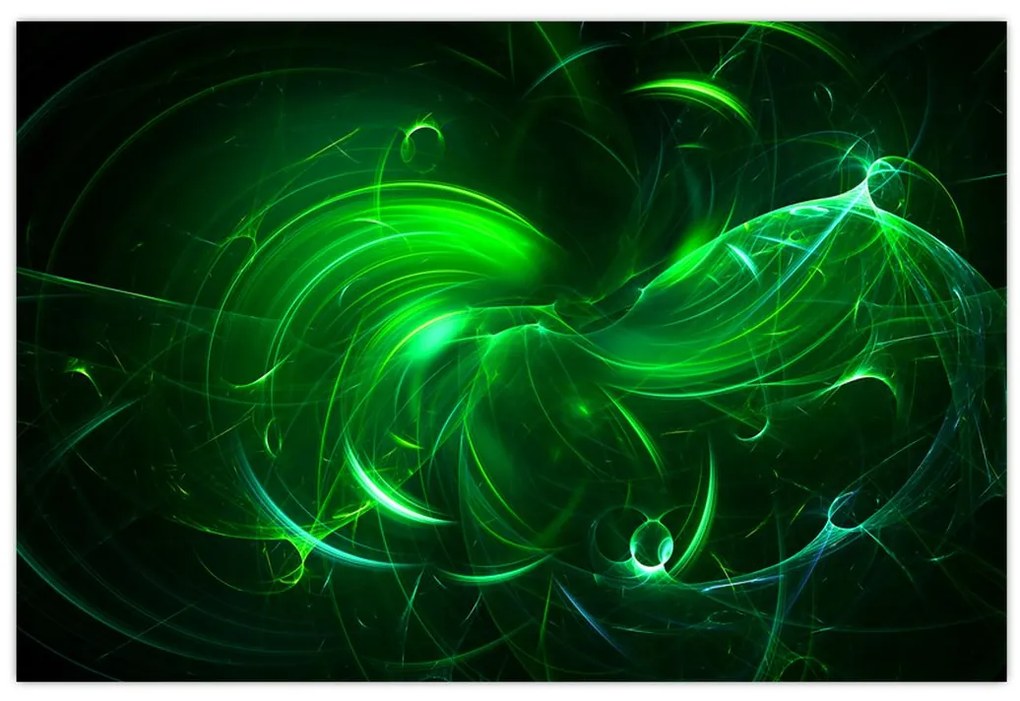 Tablou - abstracție verde (90x60 cm)