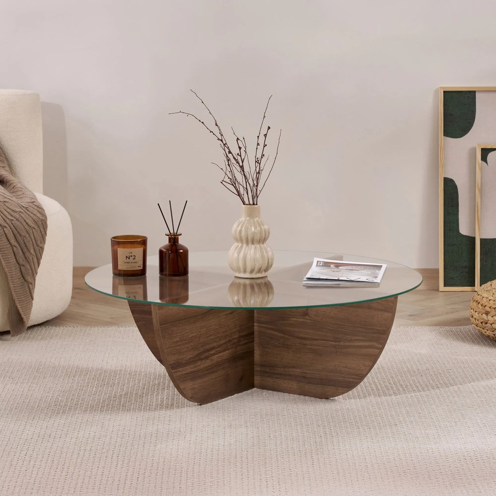 Măsuţă de cafea, Hanah Home, Culoare: Nuc