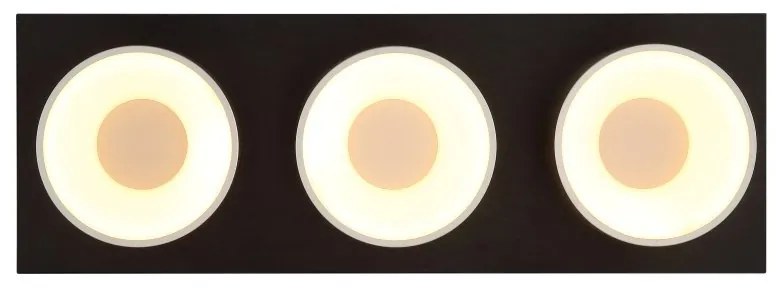 Plafoniera LED negru sampanie RAYMOND 3L