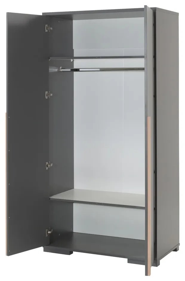 Șifonier de copii gri închis 98x195 cm London – Vipack