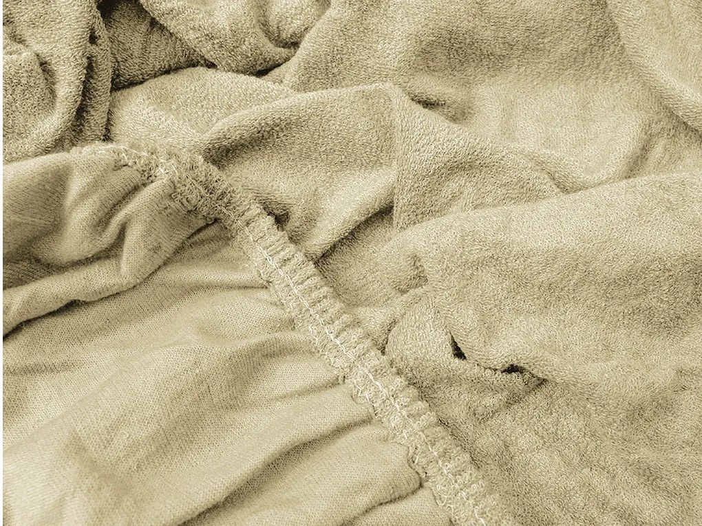 Cearsaf Frotir cu elastic EXCLUSIVE 140x200 cm crem