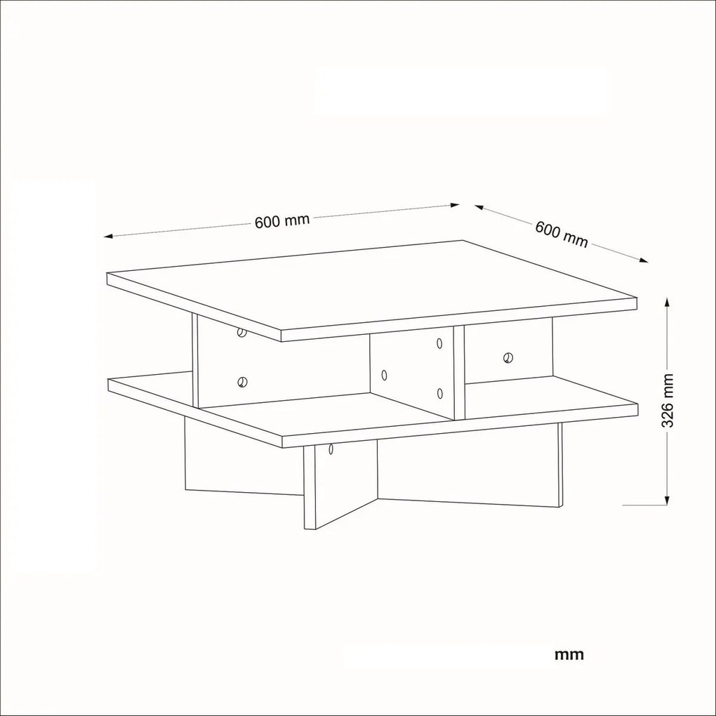Măsuță de cafea Hamton White and Walnut
