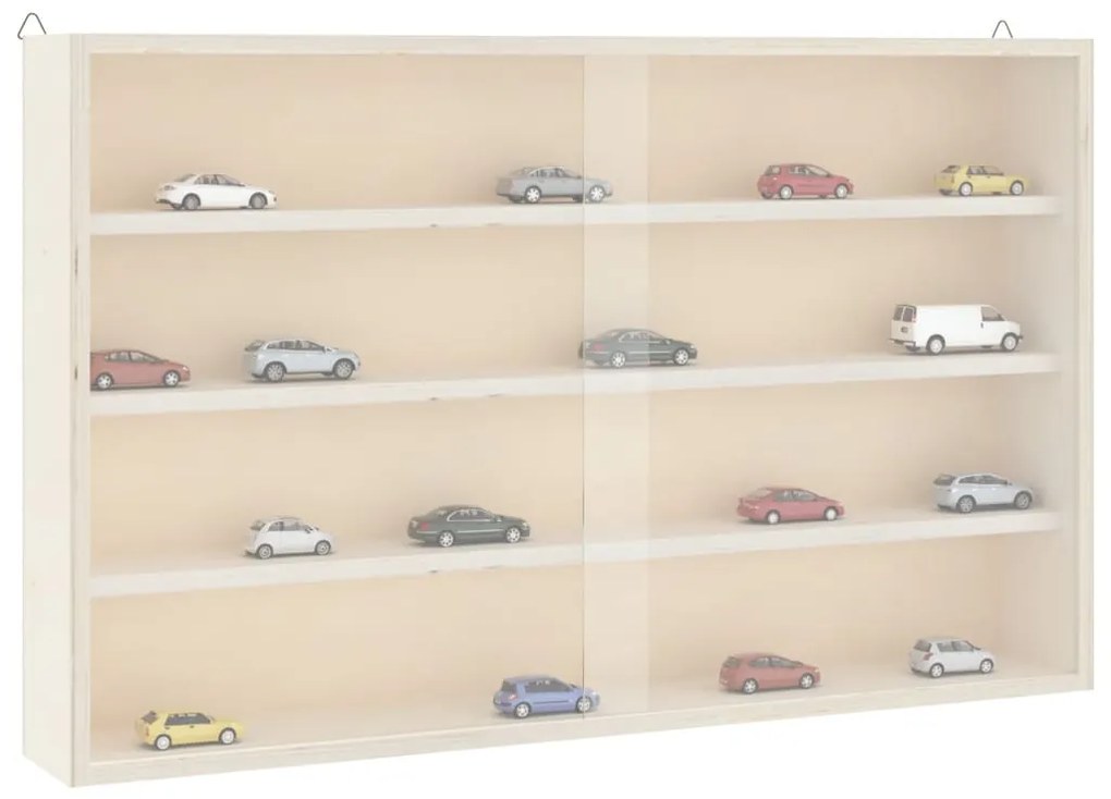 vidaXL Vitrina de colecție din lemn cu uși 60x8,5x37 cm