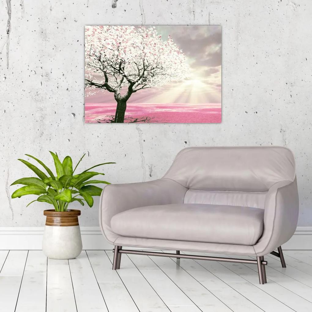 Tablou copacului roz (70x50 cm), în 40 de alte dimensiuni noi