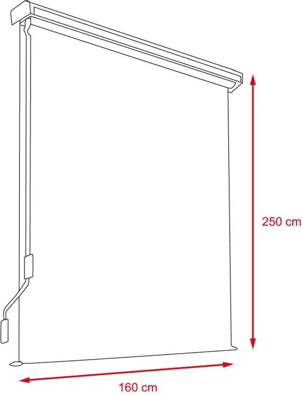 Marchiză verticală Avenberg TACOMA lățime 160 cm - Gri
