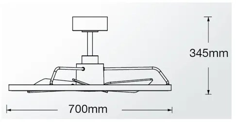 Ventilator LED dimabil Lucci Air 516124 CESSNA LED/36W/230V 3000/4000/5000K negru + telecomandă